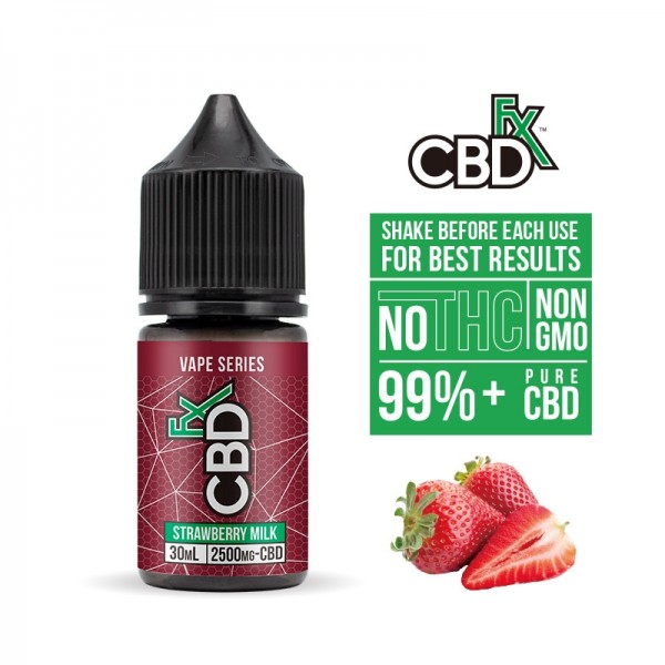 CBD fx Vape Series CBD Zerstäubungsöl Erdbeermilch 30ml