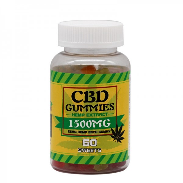 CBD Gummies 60 Bonbons 25 mg Hanf-Erch-Gummi