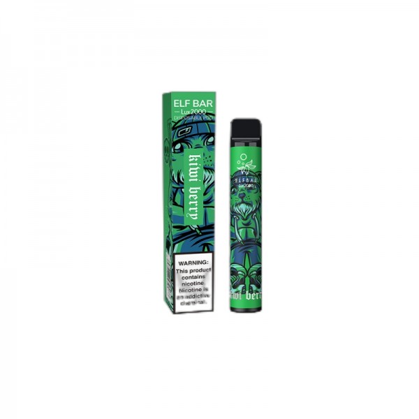 ELF BAR Lux 2000 Disposable 2000 Züge Kiwi Berry 1200 mAh