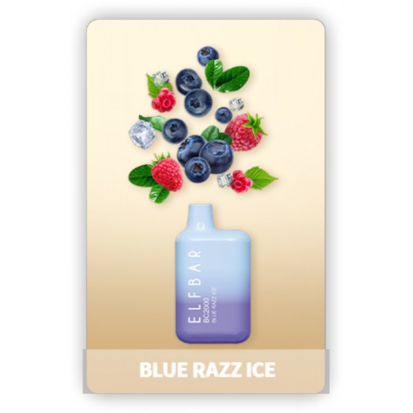 ELF BAR BC2000 Disposable 2000 Züge Blue Razz Ice 850 mAh